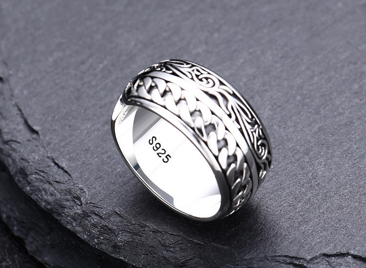 925 Sterling Silver Vine Woven Ring Ornament