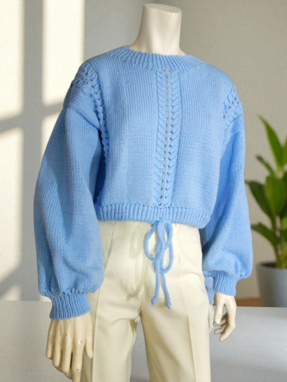 Strickbluse, weiches Bambusgarn, antiallergen, Ballonärmel, Geschenkideen