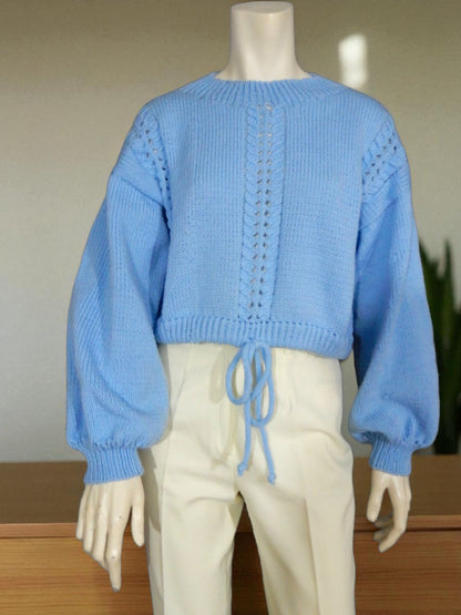 Strickbluse, weiches Bambusgarn, antiallergen, Ballonärmel, Geschenkideen