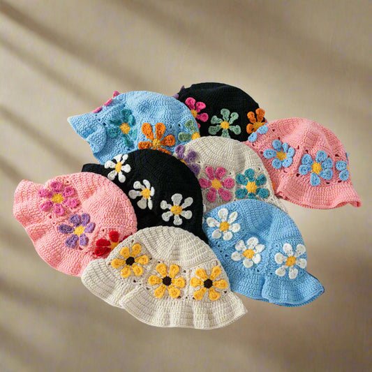 Women's  Simple Style Flower Crimping CottonCap