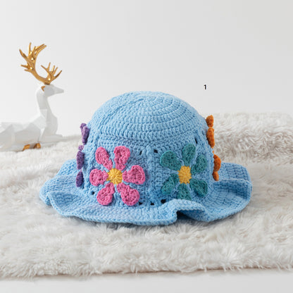Women's  Simple Style Flower Crimping CottonCap