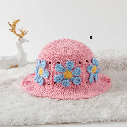 Women's  Simple Style Flower Crimping CottonCap