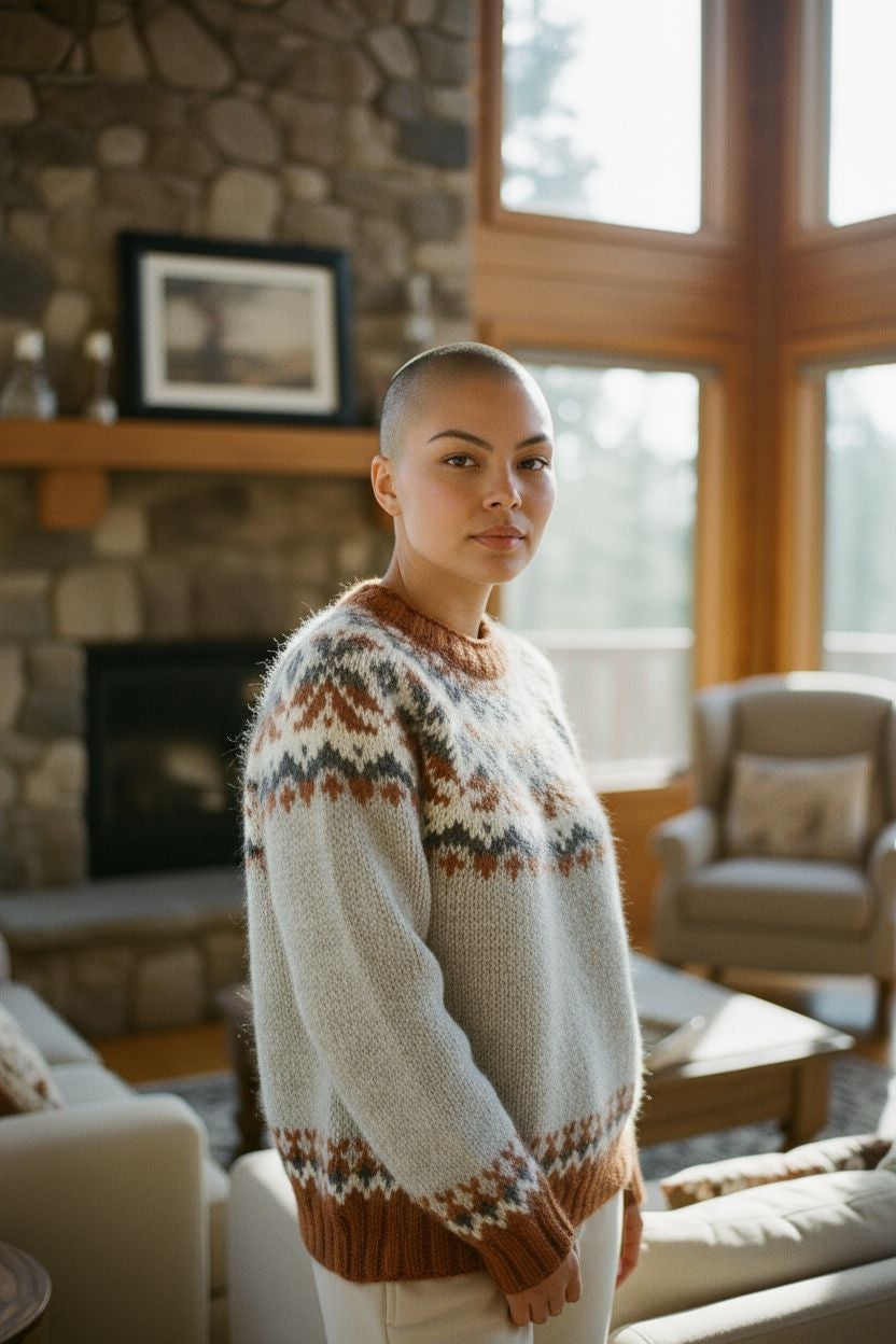 Πουλόβερ Fair Isle Unisex – Ζεστό πλεκτό πουλόβερ με παραδοσιακό χειμερινό σχέδιο