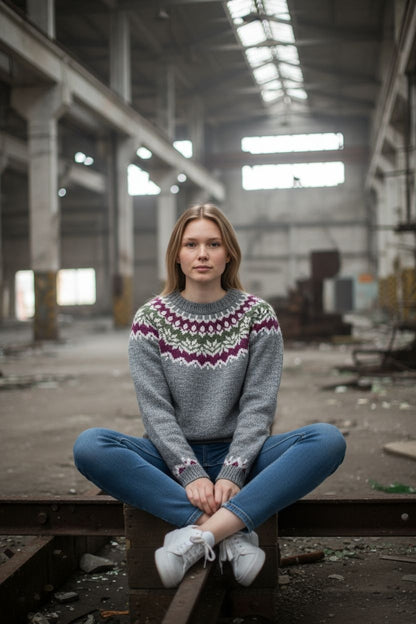 Πουλόβερ Nordic Fair Isle | Χειροποίητο μάλλινο | Προσαρμόσιμα χρώματα 