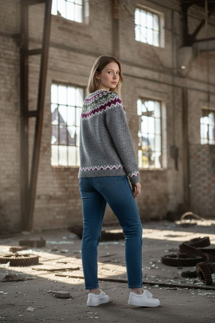 Πουλόβερ Nordic Fair Isle | Χειροποίητο μάλλινο | Προσαρμόσιμα χρώματα 