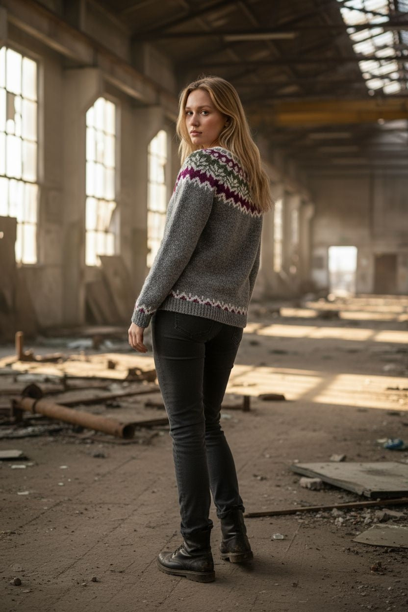 Πουλόβερ Nordic Fair Isle | Χειροποίητο μάλλινο | Προσαρμόσιμα χρώματα 