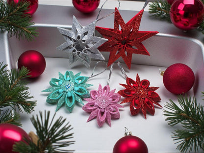 Handmade Foam Ornaments set 6 pcs!, Christmas ornament, gift ideas, home decor