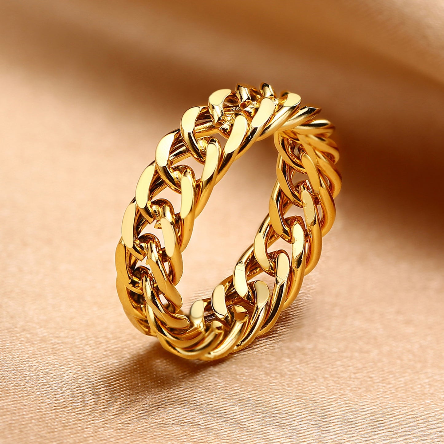 Stainless Steel Chain Ring For Women