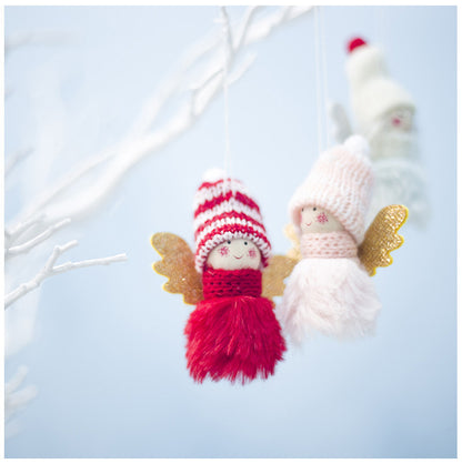 Weihnachtskreativer süßer Plüsch-Engel-Mädchen-Anhänger