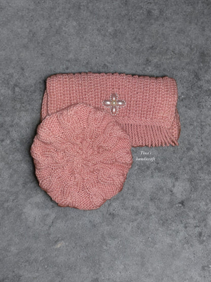 Set of Handmade Bag and Soft Mohair Beret