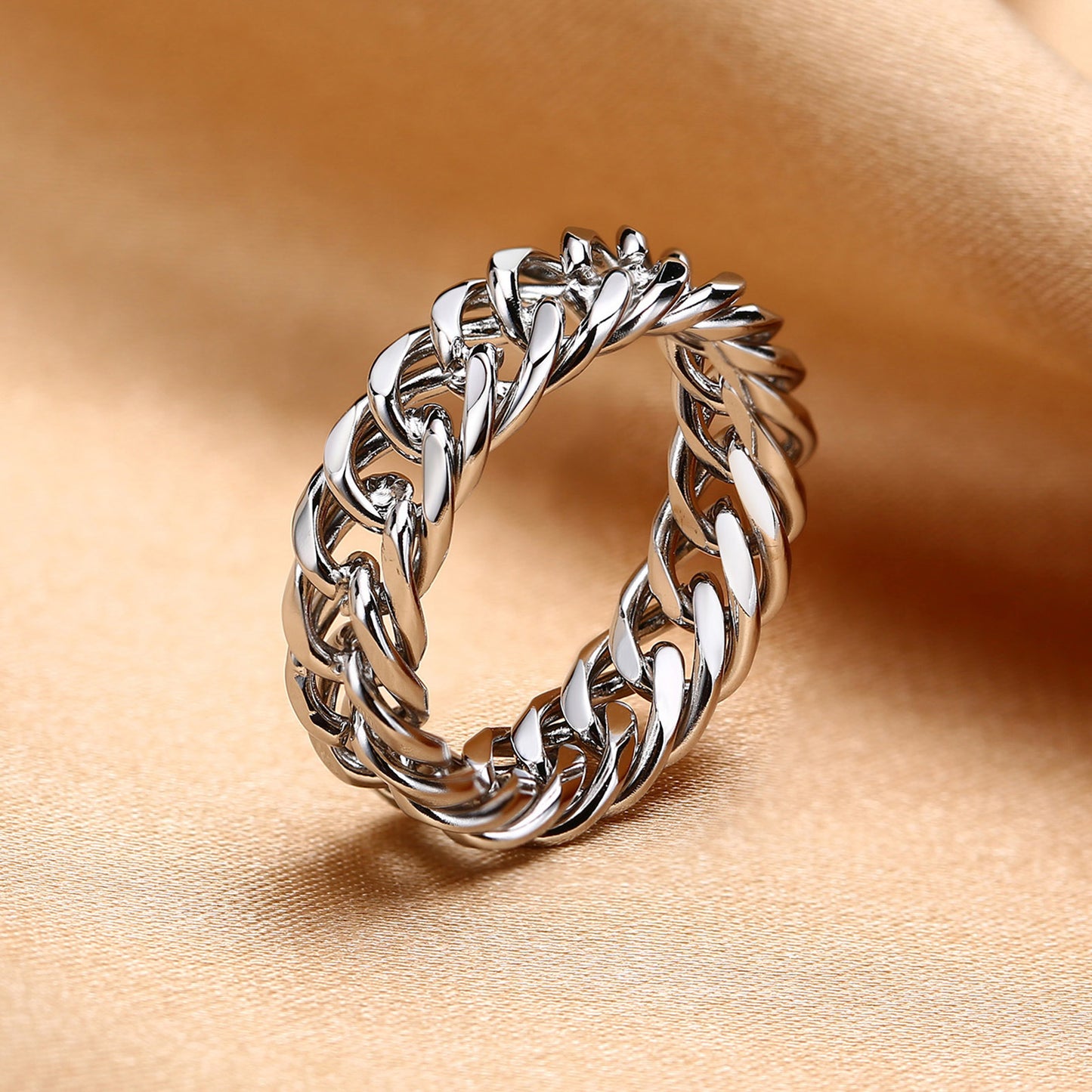 Stainless Steel Chain Ring For Women