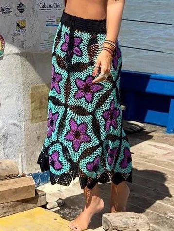 "Geometric magic" BoHo Skirt