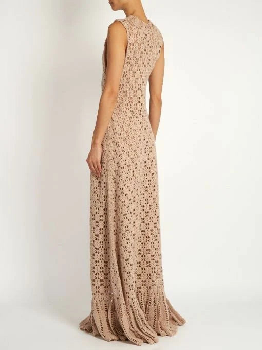 "Airy Long Dress With Sensual Details"