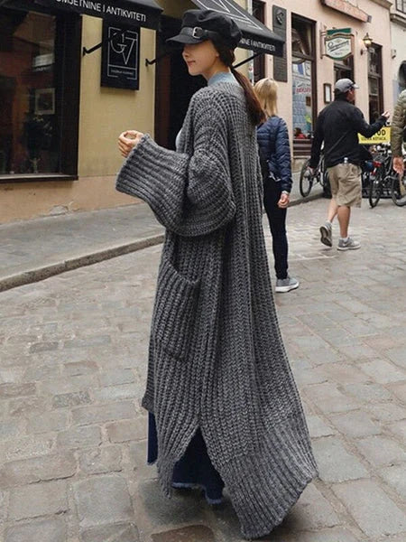 „Weite Long-Cardigan mit lockerem Strick und modernem Style“