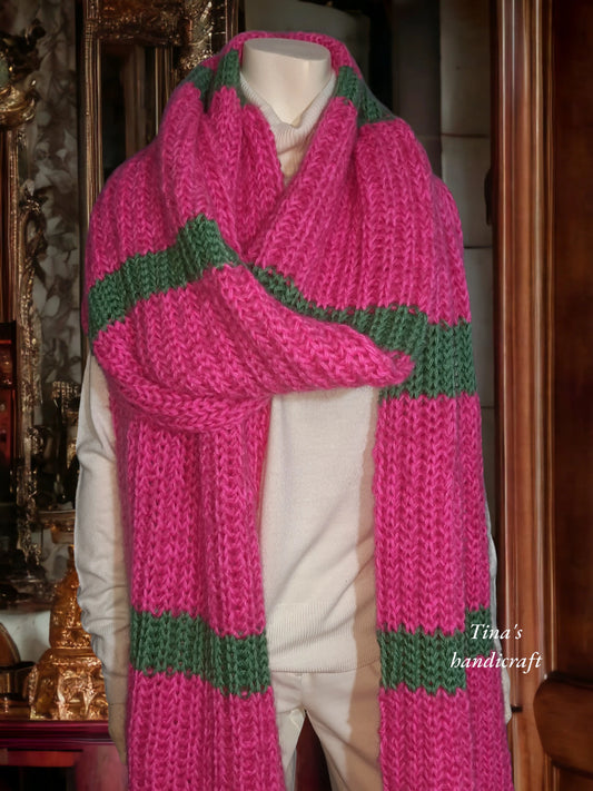 Long knitted scarves