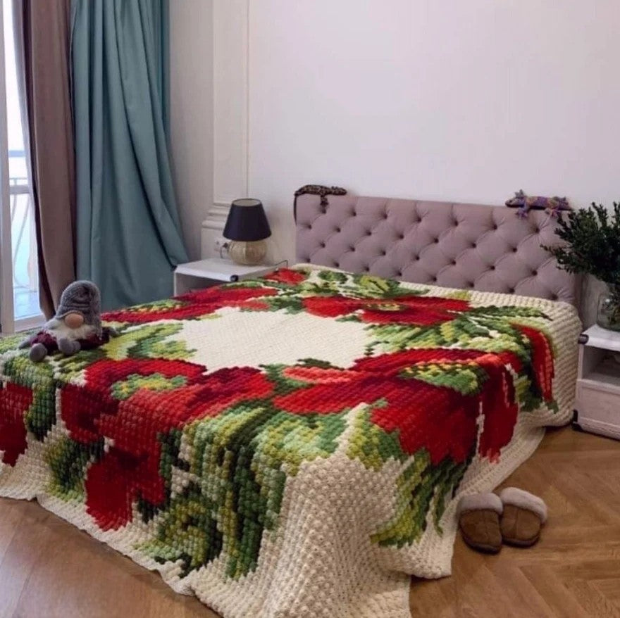 Crochet blanket " Magic garden"