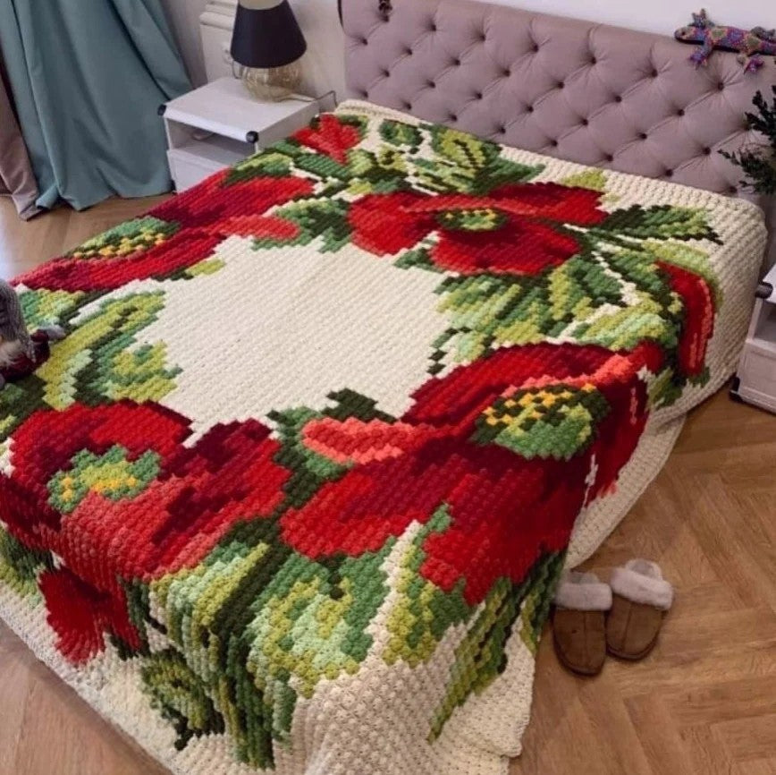 Crochet blanket " Magic garden"