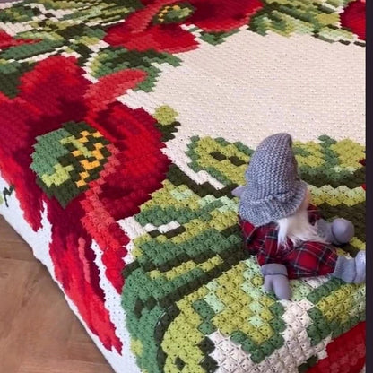 Crochet blanket " Magic garden"