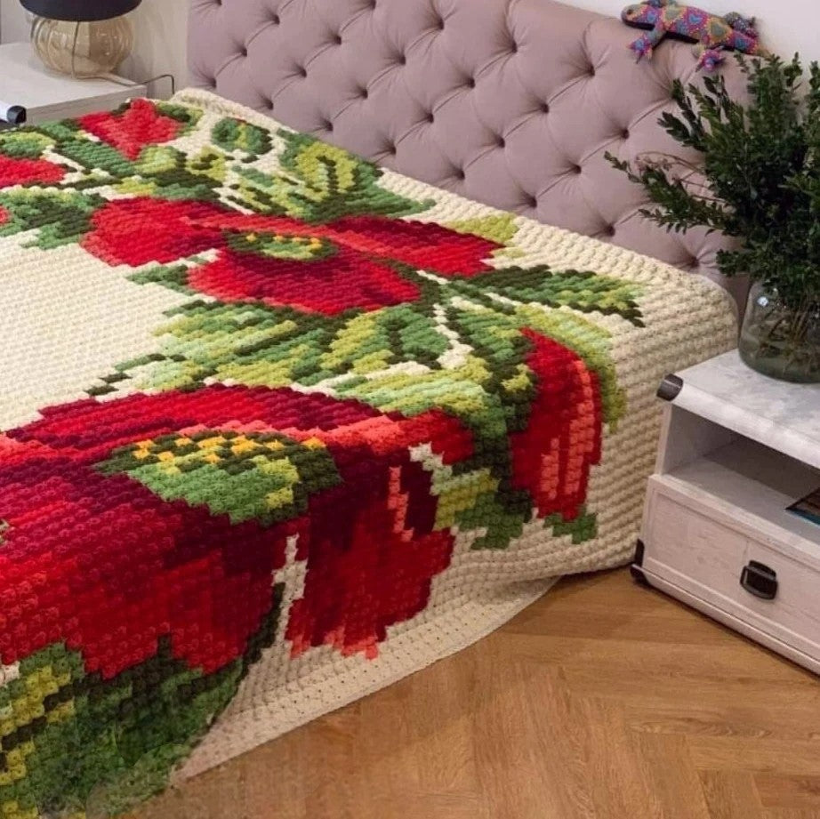 Crochet blanket " Magic garden"