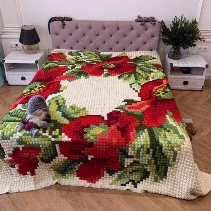 Crochet blanket " Magic garden"